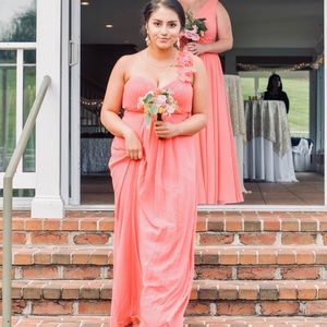 Size 8 Coral Bridesmaid OR Prom Dress